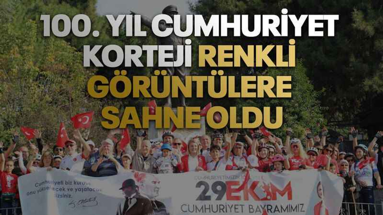 100. Yıl Cumhuriyet Bisiklet Korteji renkli görüntülere sahne oldu